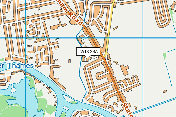 TW18 2SA map - OS VectorMap District (Ordnance Survey)