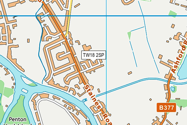 TW18 2SP map - OS VectorMap District (Ordnance Survey)