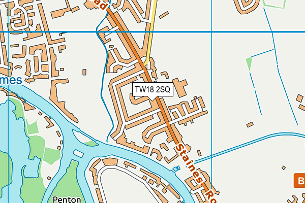 TW18 2SQ map - OS VectorMap District (Ordnance Survey)