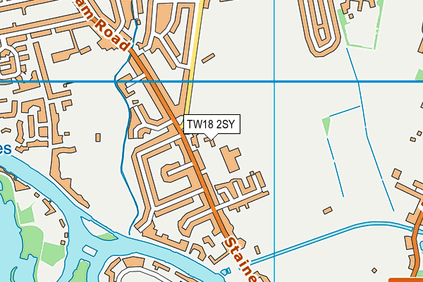 TW18 2SY map - OS VectorMap District (Ordnance Survey)