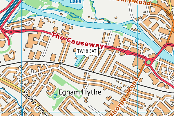 TW18 3AT map - OS VectorMap District (Ordnance Survey)