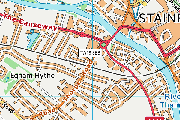 TW18 3EB map - OS VectorMap District (Ordnance Survey)