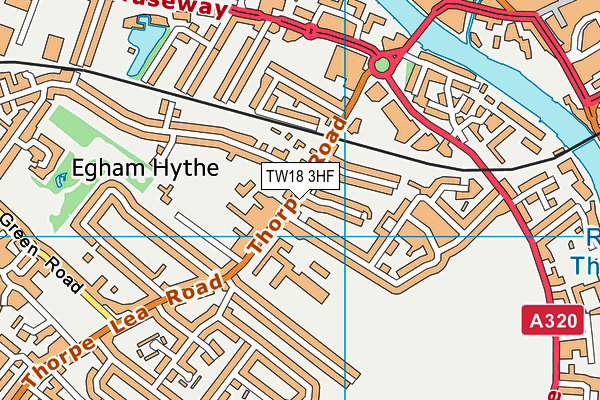 TW18 3HF map - OS VectorMap District (Ordnance Survey)