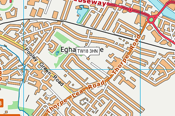 TW18 3HN map - OS VectorMap District (Ordnance Survey)