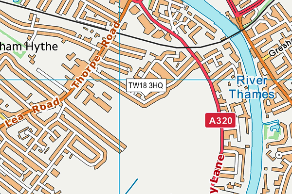 TW18 3HQ map - OS VectorMap District (Ordnance Survey)