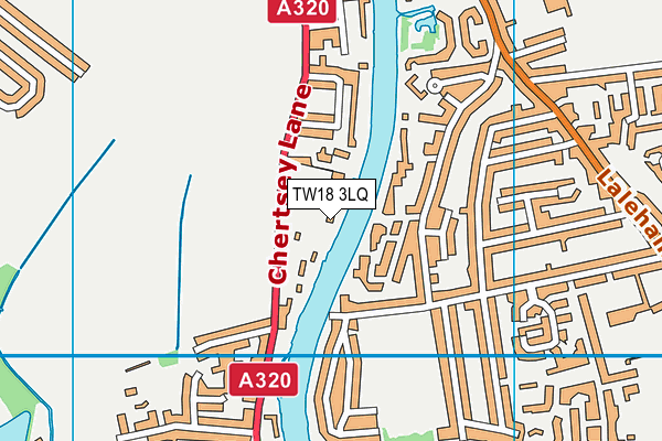 TW18 3LQ map - OS VectorMap District (Ordnance Survey)