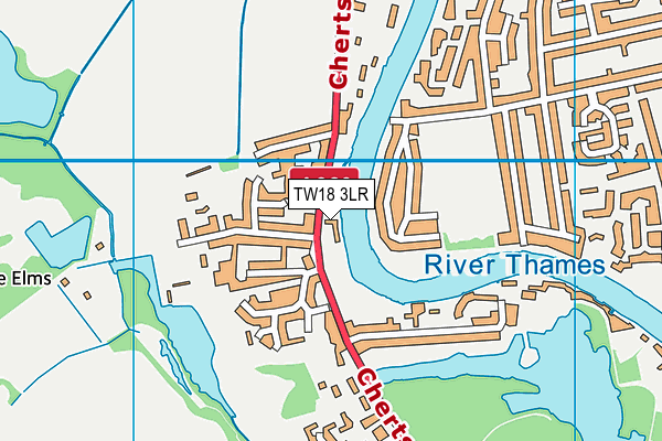 TW18 3LR map - OS VectorMap District (Ordnance Survey)