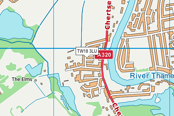 TW18 3LU map - OS VectorMap District (Ordnance Survey)