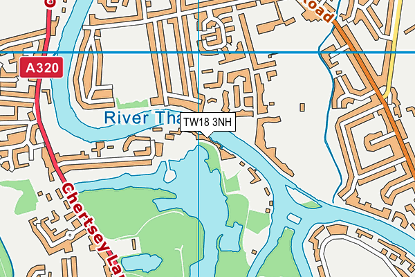 TW18 3NH map - OS VectorMap District (Ordnance Survey)
