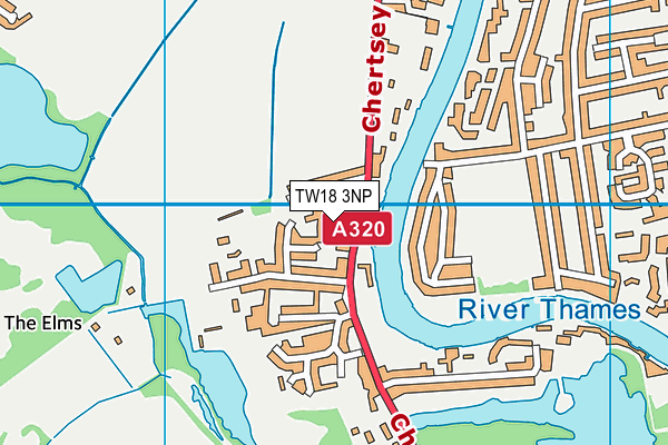TW18 3NP map - OS VectorMap District (Ordnance Survey)
