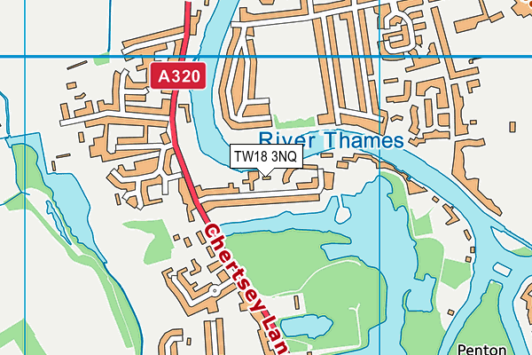 TW18 3NQ map - OS VectorMap District (Ordnance Survey)