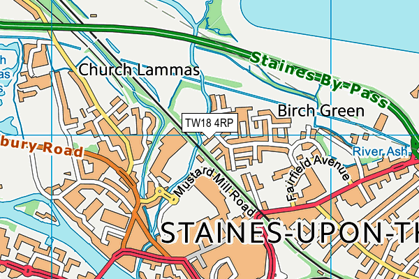 TW18 4RP map - OS VectorMap District (Ordnance Survey)