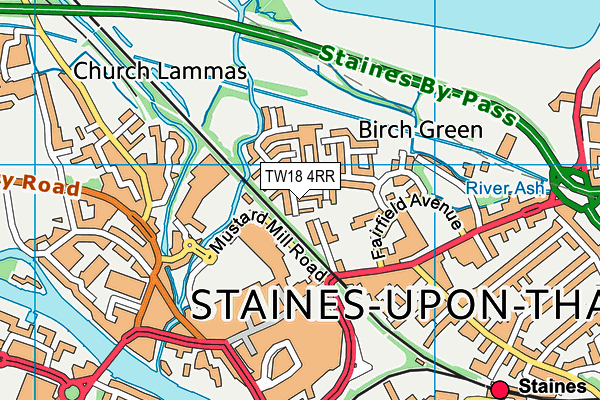 TW18 4RR map - OS VectorMap District (Ordnance Survey)