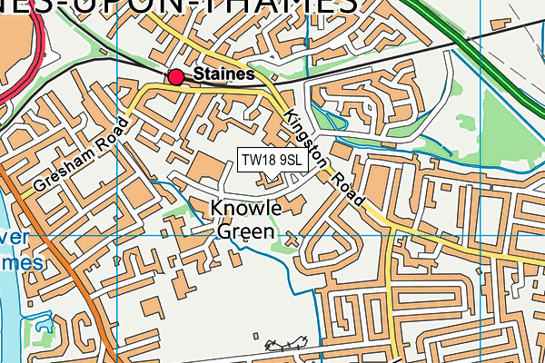 TW18 9SL map - OS VectorMap District (Ordnance Survey)