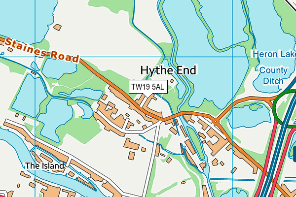 TW19 5AL map - OS VectorMap District (Ordnance Survey)