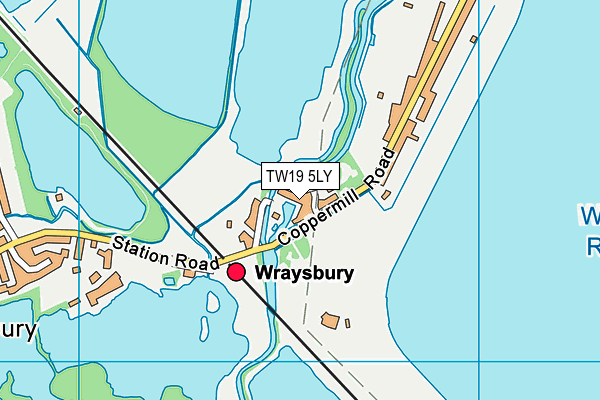 TW19 5LY map - OS VectorMap District (Ordnance Survey)