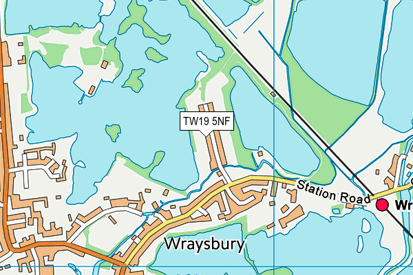TW19 5NF map - OS VectorMap District (Ordnance Survey)