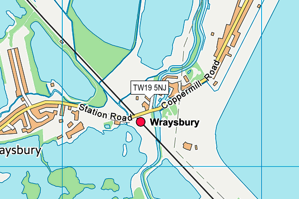 TW19 5NJ map - OS VectorMap District (Ordnance Survey)