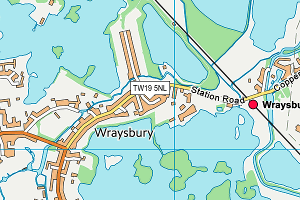 TW19 5NL map - OS VectorMap District (Ordnance Survey)