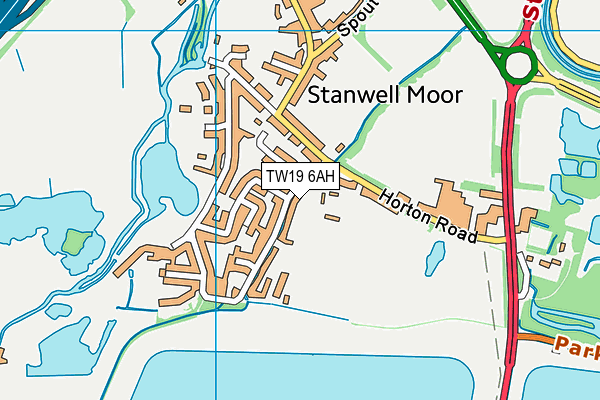 TW19 6AH map - OS VectorMap District (Ordnance Survey)