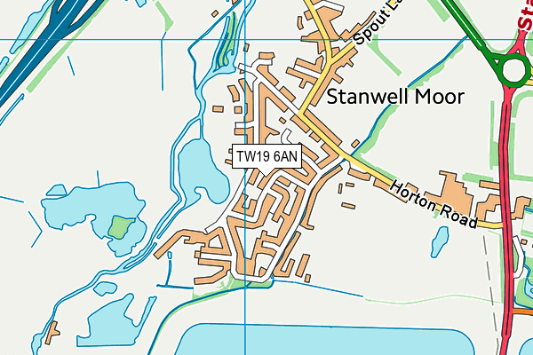 TW19 6AN map - OS VectorMap District (Ordnance Survey)