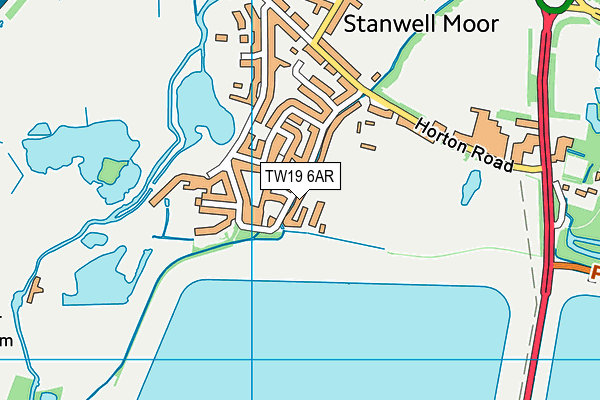 TW19 6AR map - OS VectorMap District (Ordnance Survey)
