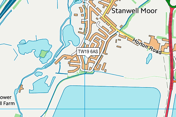 TW19 6AS map - OS VectorMap District (Ordnance Survey)