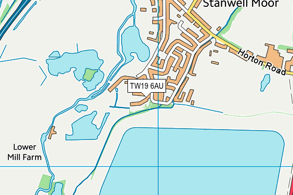 TW19 6AU map - OS VectorMap District (Ordnance Survey)
