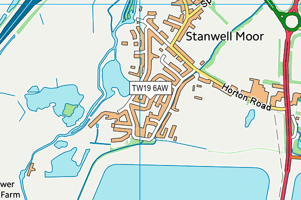 TW19 6AW map - OS VectorMap District (Ordnance Survey)