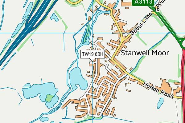 TW19 6BH map - OS VectorMap District (Ordnance Survey)