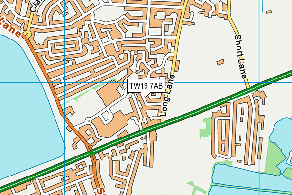 TW19 7AB map - OS VectorMap District (Ordnance Survey)