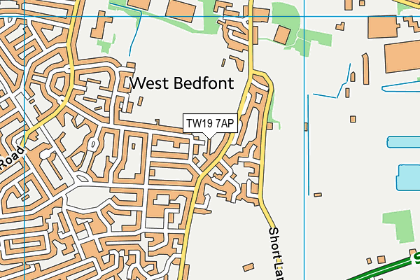 TW19 7AP map - OS VectorMap District (Ordnance Survey)