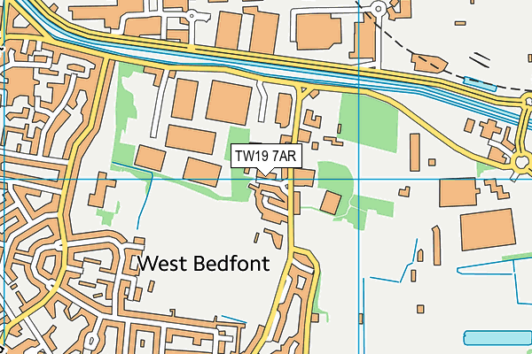 TW19 7AR map - OS VectorMap District (Ordnance Survey)