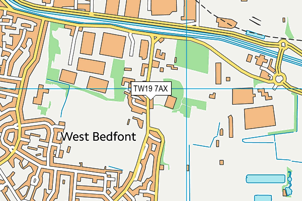 TW19 7AX map - OS VectorMap District (Ordnance Survey)