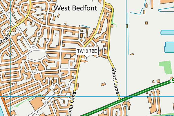 TW19 7BE map - OS VectorMap District (Ordnance Survey)