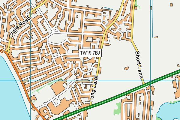 TW19 7BJ map - OS VectorMap District (Ordnance Survey)