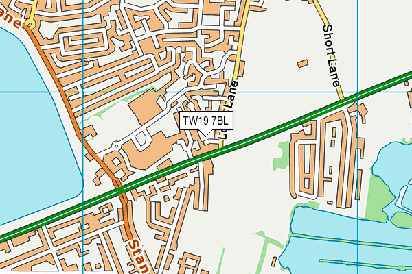 TW19 7BL map - OS VectorMap District (Ordnance Survey)