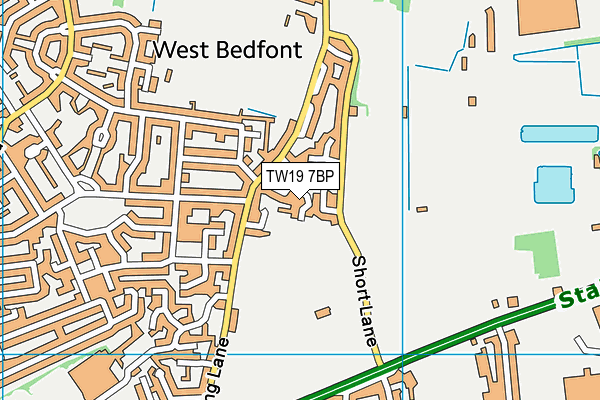 TW19 7BP map - OS VectorMap District (Ordnance Survey)