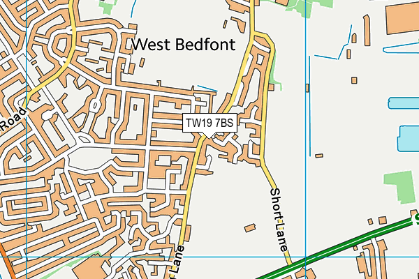 TW19 7BS map - OS VectorMap District (Ordnance Survey)