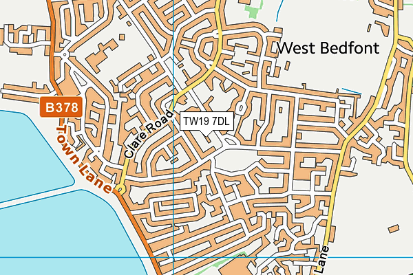 TW19 7DL map - OS VectorMap District (Ordnance Survey)