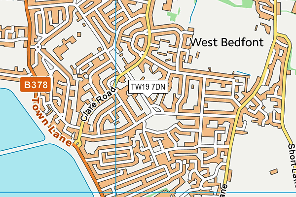 TW19 7DN map - OS VectorMap District (Ordnance Survey)