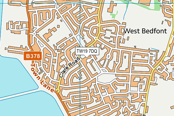 TW19 7DQ map - OS VectorMap District (Ordnance Survey)
