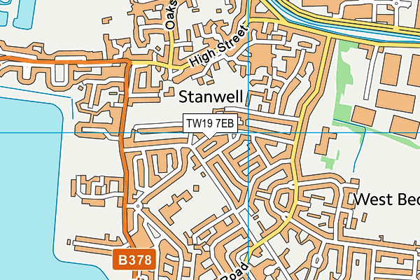 TW19 7EB map - OS VectorMap District (Ordnance Survey)