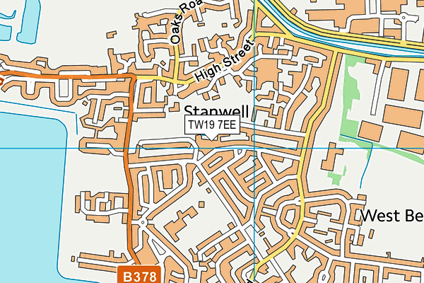 TW19 7EE map - OS VectorMap District (Ordnance Survey)