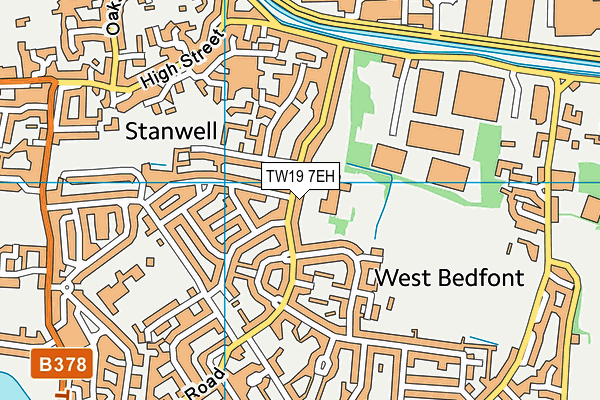 TW19 7EH map - OS VectorMap District (Ordnance Survey)