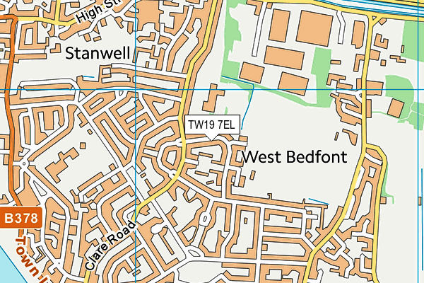 TW19 7EL map - OS VectorMap District (Ordnance Survey)
