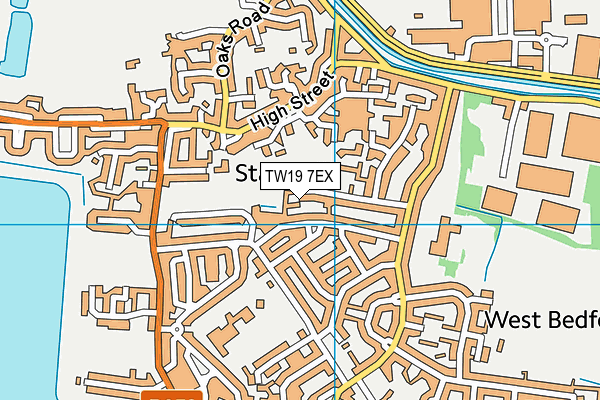 TW19 7EX map - OS VectorMap District (Ordnance Survey)