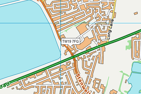 TW19 7FG map - OS VectorMap District (Ordnance Survey)