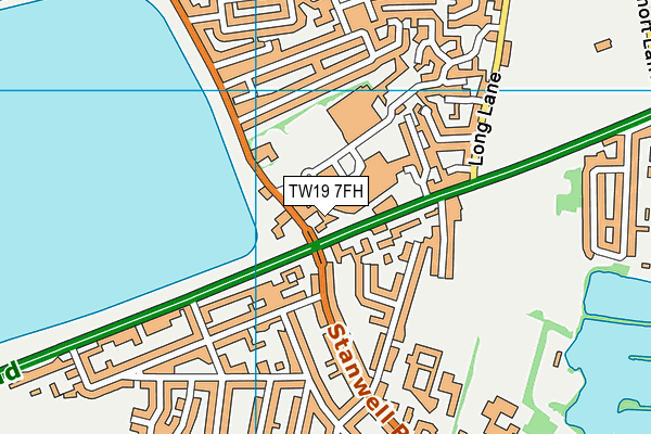 TW19 7FH map - OS VectorMap District (Ordnance Survey)