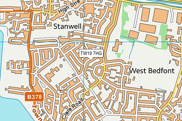 TW19 7HG map - OS VectorMap District (Ordnance Survey)